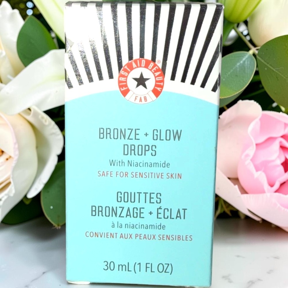 NEW First Aid Beauty Bronze + Glow Drops With Niacinamide Full Size 1 fl oz